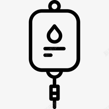 输血3号医生铺直线型图标图标