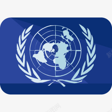 联合国国旗5平直图标图标
