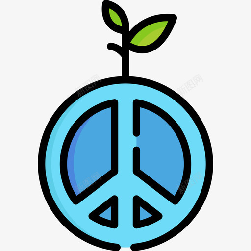 和平主义和平人权2线性色彩图标svg_新图网 https://ixintu.com 和平主义 和平人权2 线性色彩