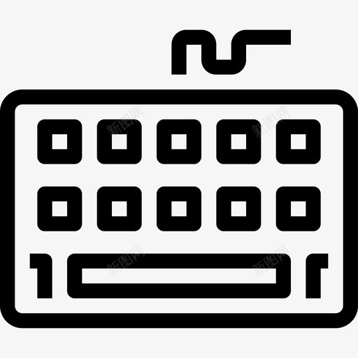 键盘设备和技术5线性图标svg_新图网 https://ixintu.com 线性 设备和技术5 键盘