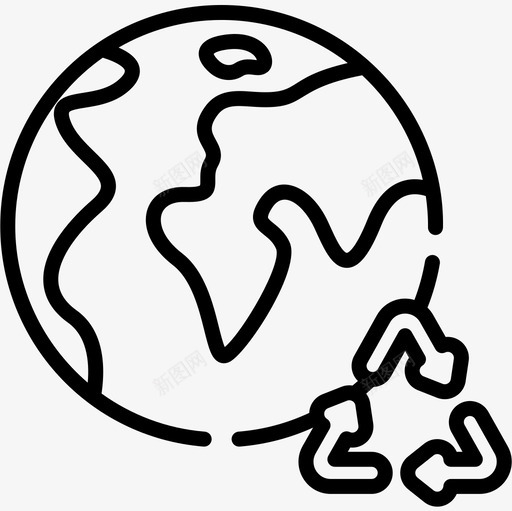 地球循环利用11线性图标svg_新图网 https://ixintu.com 地球 循环利用11 线性