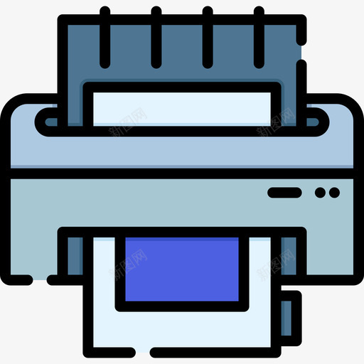 打印机打印16线性颜色图标svg_新图网 https://ixintu.com 打印16 打印机 线性颜色