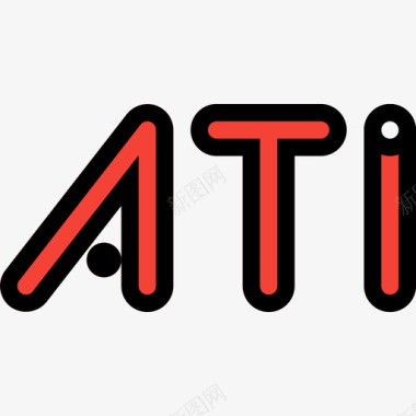 Ati徽标和品牌2线性颜色图标图标
