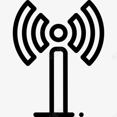 Wifi博主和影响者要素2线性图标图标