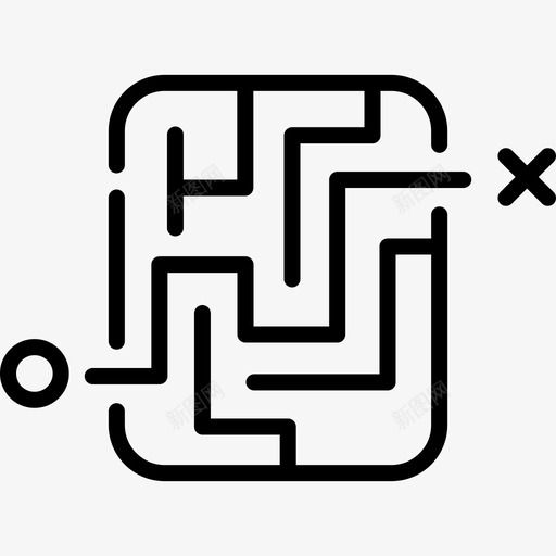 迷宫团队合作47直线型图标svg_新图网 https://ixintu.com 团队合作47 直线型 迷宫