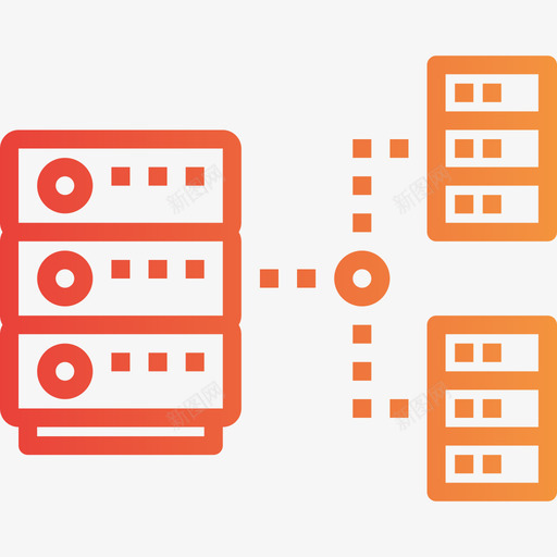 服务器网络和数据库9渐变图标svg_新图网 https://ixintu.com 服务器 渐变 网络和数据库9
