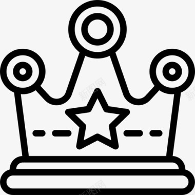 皇冠游戏元素7直线图标图标