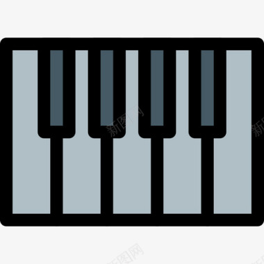 键盘音乐46线性颜色图标图标