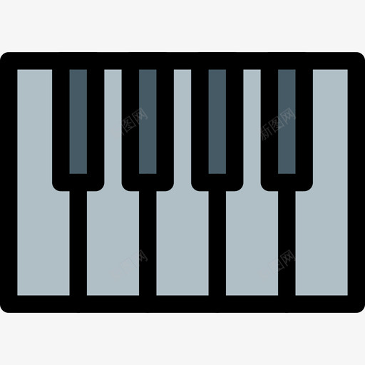 键盘音乐46线性颜色图标svg_新图网 https://ixintu.com 线性颜色 键盘 音乐46