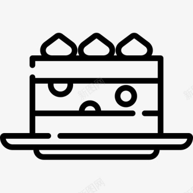 蛋糕块面包房52直系图标图标