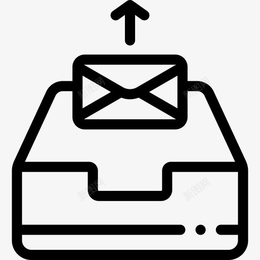 发件箱12线性电子邮件图标svg_新图网 https://ixintu.com 1 2线性电子邮件 发件箱