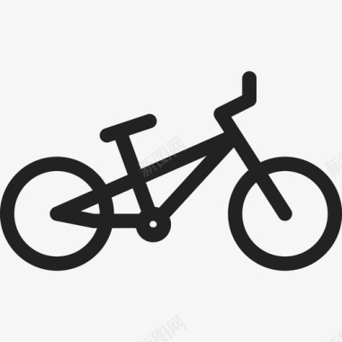Bmx自行车部件线颜色图标图标