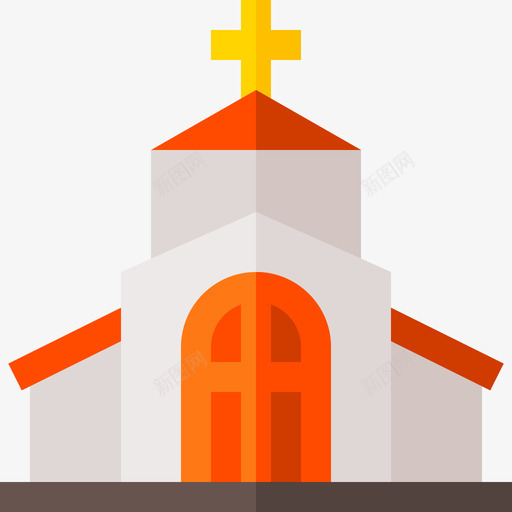 教堂精神的3平的图标svg_新图网 https://ixintu.com 平的 教堂 精神的3