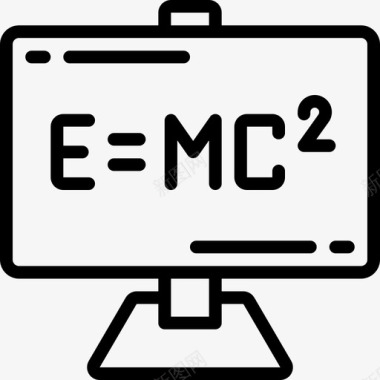 爱因斯坦物理学8线性图标图标