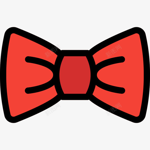 领结衣服和附件2线颜色图标svg_新图网 https://ixintu.com 线颜色 衣服和附件2 领结