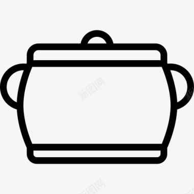 锅食品88线性图标图标
