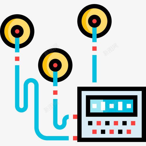 心率医疗器械11线性颜色图标svg_新图网 https://ixintu.com 医疗器械11 心率 线性颜色