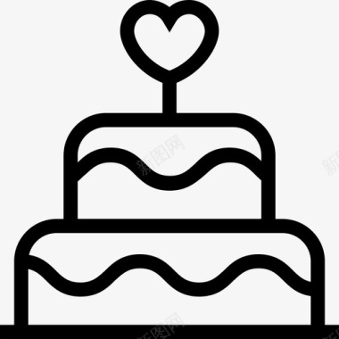 结婚蛋糕爱情浪漫5直系图标图标