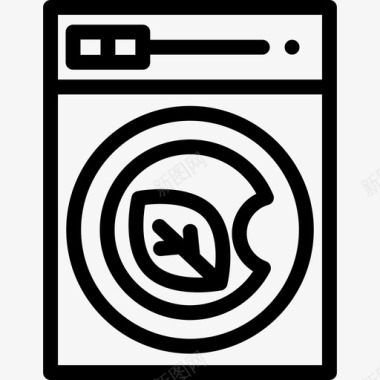 洗衣机温室5线性图标图标