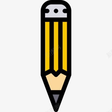 铅笔返校52线颜色图标图标