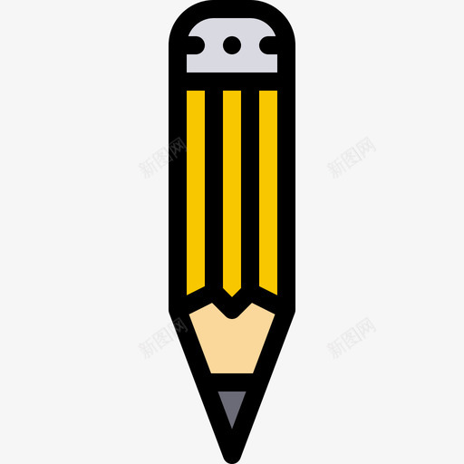 铅笔返校52线颜色图标svg_新图网 https://ixintu.com 线颜色 返校52 铅笔