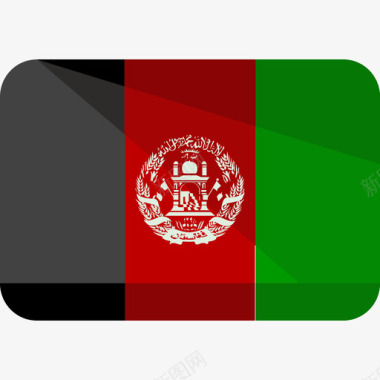 阿富汗国旗6平坦图标图标