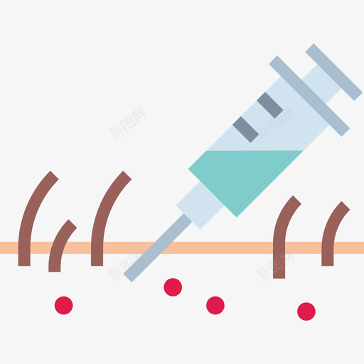 注射器健康24扁平图标svg_新图网 https://ixintu.com 健康24 扁平 注射器