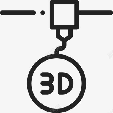 3d打印机打印22线性图标图标