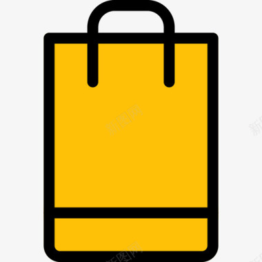 购物袋电子商务62线性颜色图标图标