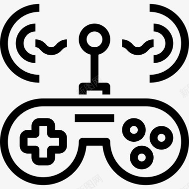 游戏控制器游戏40线性图标图标