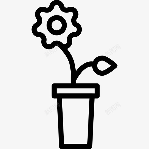 花生态学67线状图标svg_新图网 https://ixintu.com 生态学67 线状 花