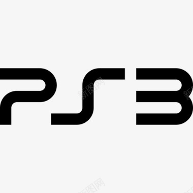 Ps3视频游戏徽标5线性图标图标