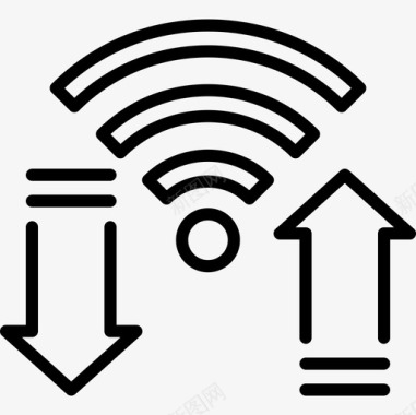 Wifi通知6线性图标图标