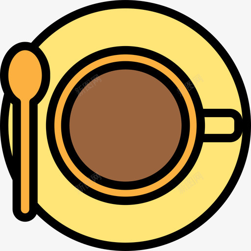 咖啡杯咖啡店50线性颜色图标svg_新图网 https://ixintu.com 咖啡店50 咖啡杯 线性颜色