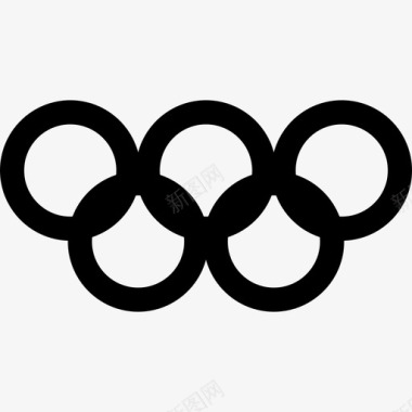 奥运会冬季运动8直线图标图标