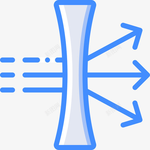 色散物理5蓝色图标svg_新图网 https://ixintu.com 物理5 色散 蓝色