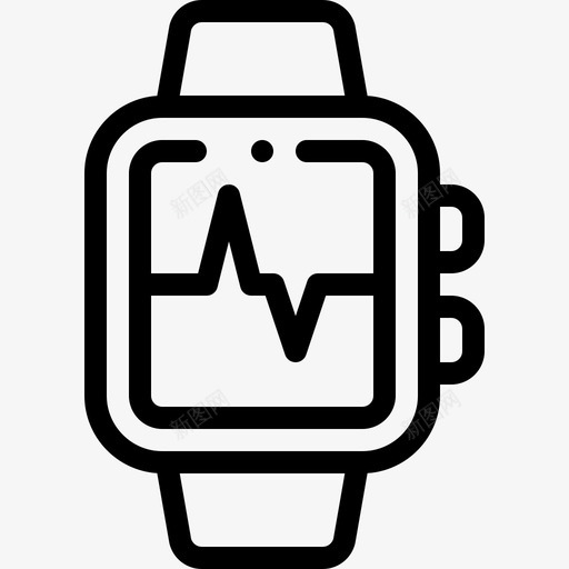 智能手表医疗保健9线性图标svg_新图网 https://ixintu.com 医疗保健9 智能手表 线性