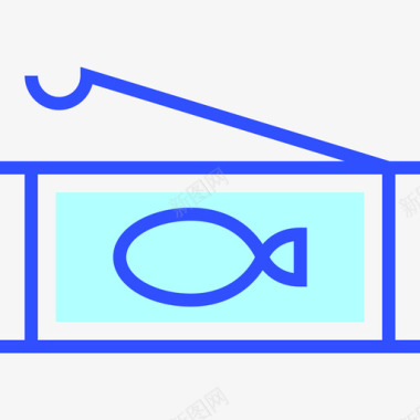 金枪鱼食物53线形颜色图标图标