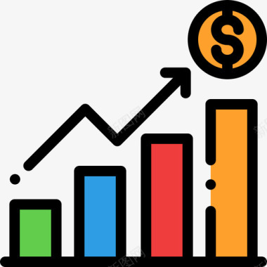 利润销售额13线性颜色图标图标