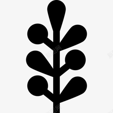 植物冬季自然6填充图标图标