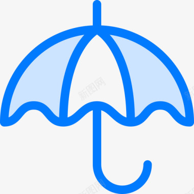 雨伞英国蓝色图标图标