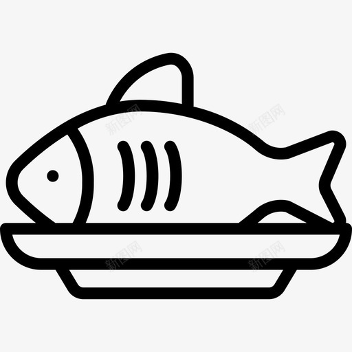 鱼美食家直系图标svg_新图网 https://ixintu.com 直系 美食家 鱼
