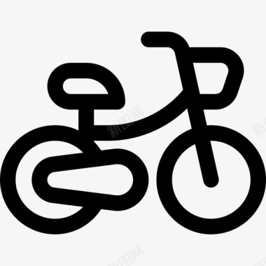 自行车12号自行车直线型图标图标