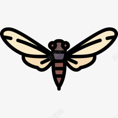 虫昆虫2线状颜色图标图标