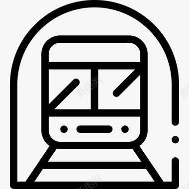 地铁公共交通8直线图标图标