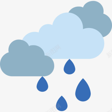 下雨天气141平坦图标图标