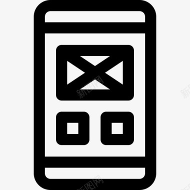 智能手机响应式19线性图标图标