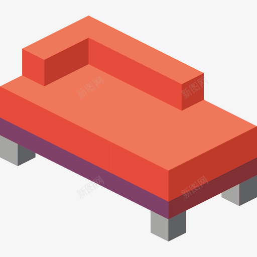 沙发家具39扁平图标svg_新图网 https://ixintu.com 家具39 扁平 沙发