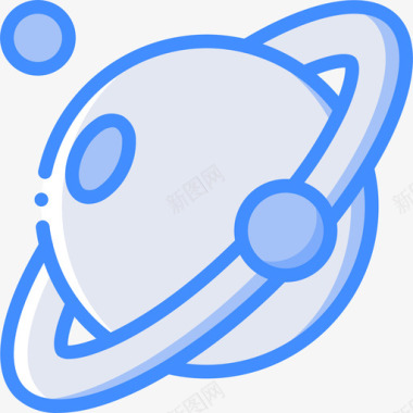 土星太空46蓝色图标图标