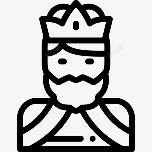 国王中世纪27岁直系图标svg_新图网 https://ixintu.com 中世纪27岁 国王 直系